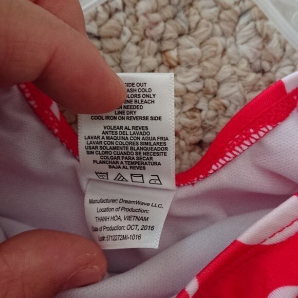 Disney Baby Minnie Mouse One-piece Swimsuit Size 12M Red/White Polka Dot Tutu - Picture 7 of 8